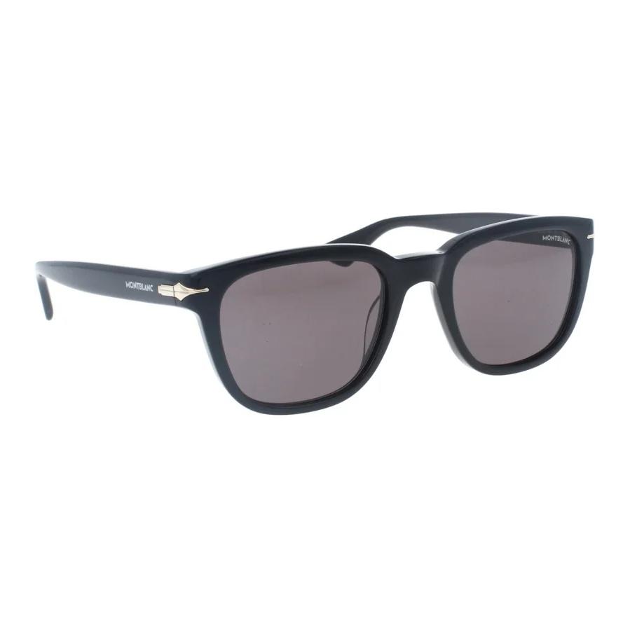 Montblanc Logo Design Acetate Square Sunglasses Men sunglasses Black MB0302S00653