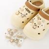 16PCS Fashion Shoe Charms Set Accessories Hole Shoe Buckle Golden Rhinestone Pearl Bear DIY Shoes Decorations Woman Girls Gift