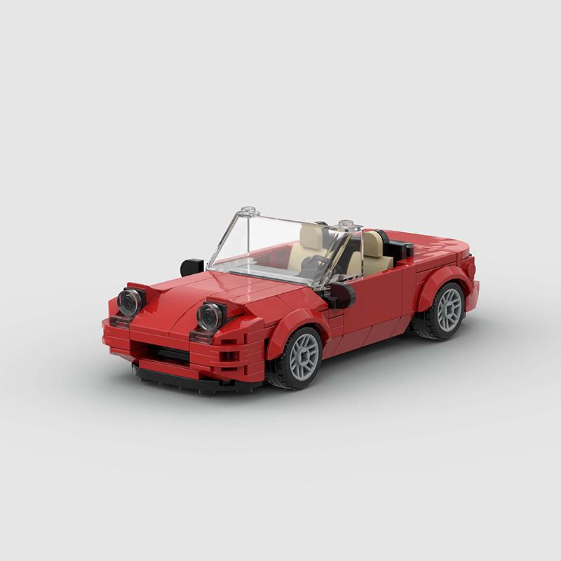 Техническая Скорость MOC Автомобиль Город Супер Ралли Автомобиль Строительные Блоки Кирпичи Украшение Ретро Винтажные Игрушки Для Детей Взрослых Подарки на День Рождения