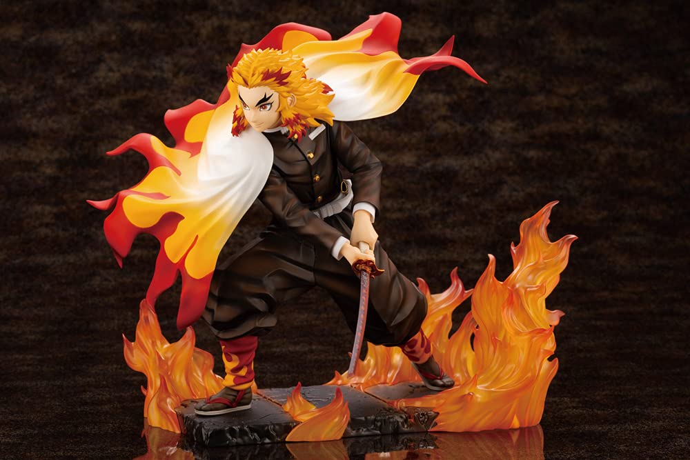 Juya ARTFX J Demon Kimetsu no Yaiba Rengoku Anjuro в масштабе ПВХ, окрашенная готовая фигурка PP927 Slayer 1/8