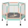 48-дюймовый шестиугольный батут для упражнений для детей с защитной сеткой, прыжковая кровать для спортивных развлечений в помещении