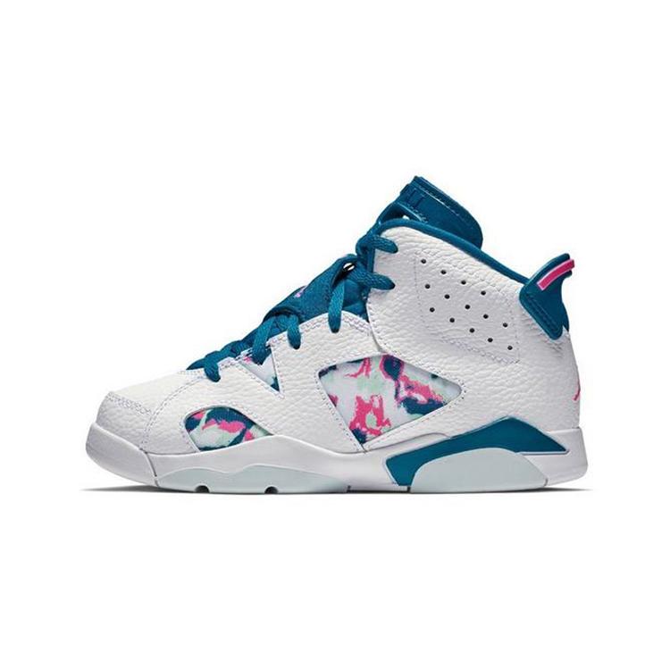 Jordan 6 Retro White Laser Fuchsia Green Abyss PS 543389-153
