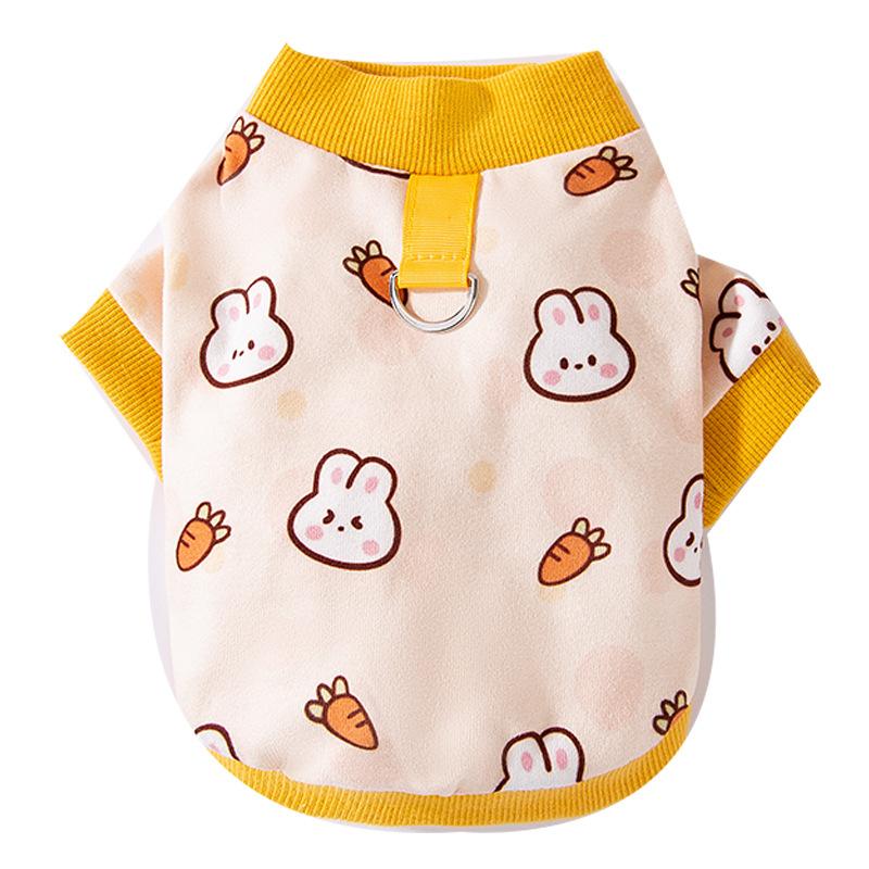 Autumn and Winter Cat Cartoon Full Print Traction Two-legged Loungewear Dog Air Conditioner Clothing Teddy Pajamas Pet Cat Clothes