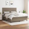 3141877 vidaXL Divan Bed with Mattress Taupe 180x200 Cm Fabric