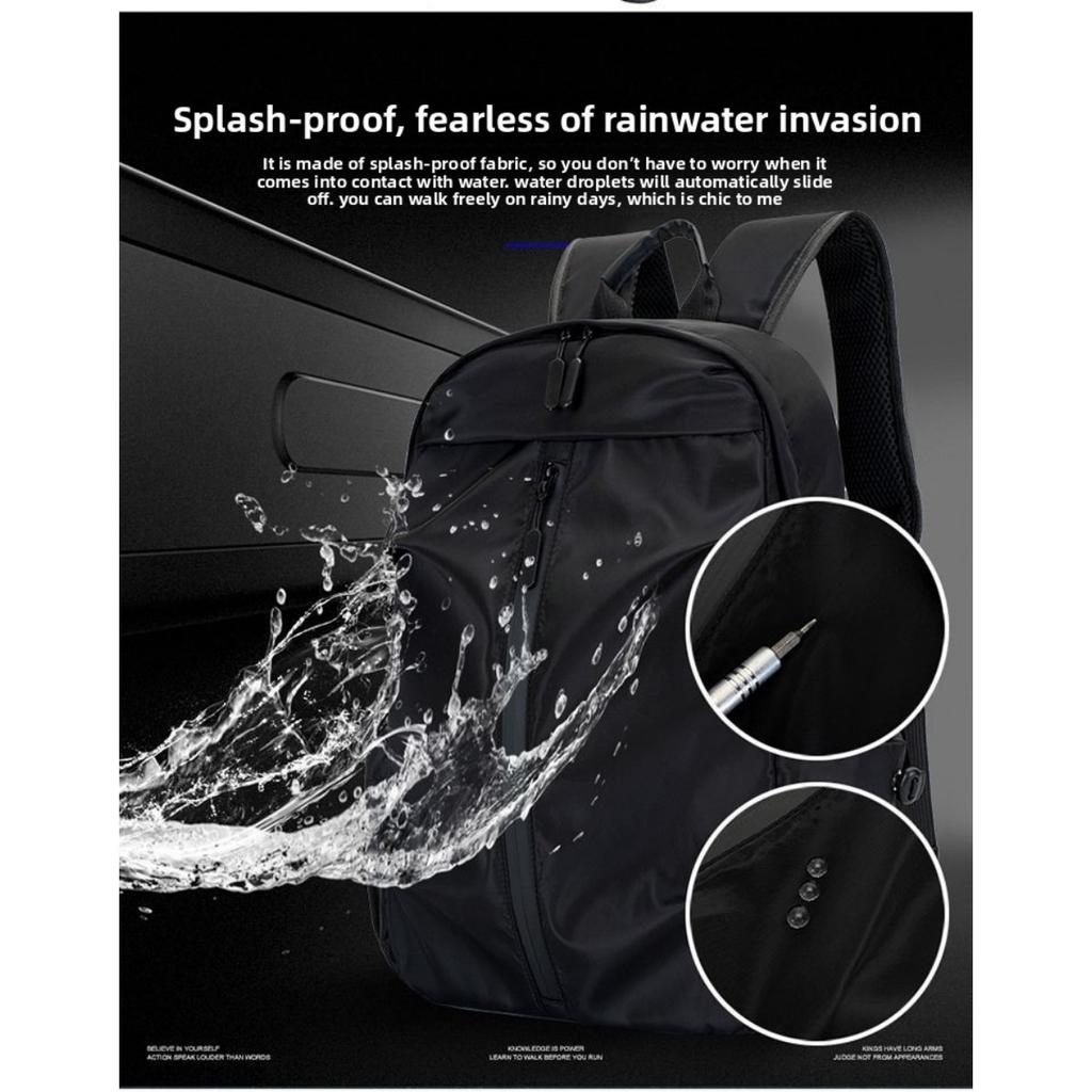 Men's Fashionable Solid Color Backpack - Lightweight and Durable, Suitable for Sports, Travel, and Commuting, with A Laptop Compartment