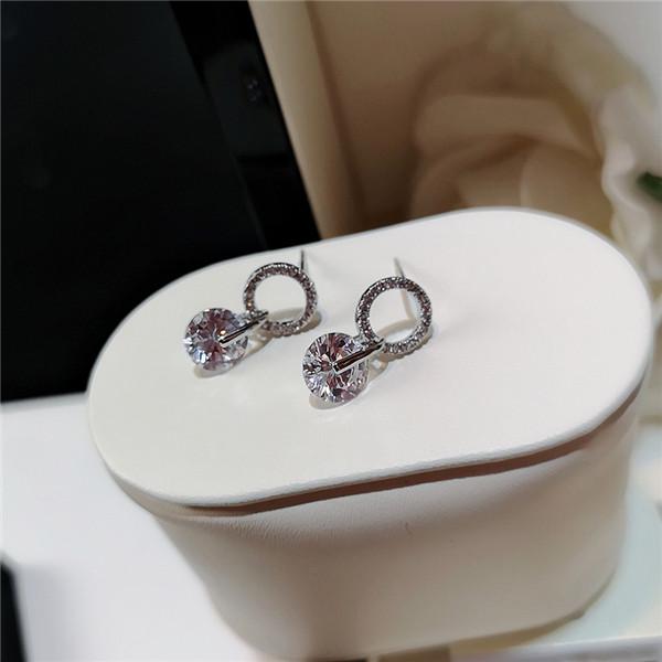 Роскошные висячие серьги из белого камня, свадебные украшения, подарок для женщин