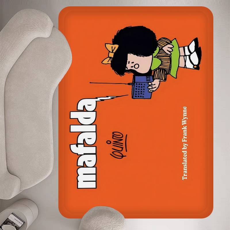 Funny Mafalda Pattern Floor Mat Non-Slip Laundry Room Mat Laundry Decor Balcony Child Living Room Bedside Mats