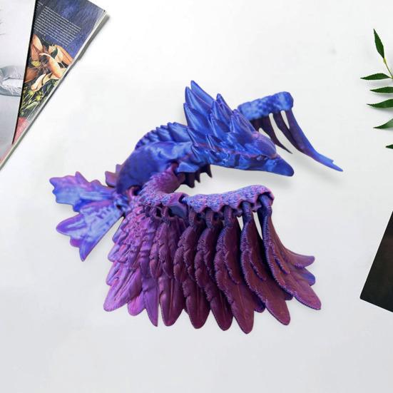 3D Printed Phoenix Figurine Movable Joints Colorful Bird Figure Articulated Animal