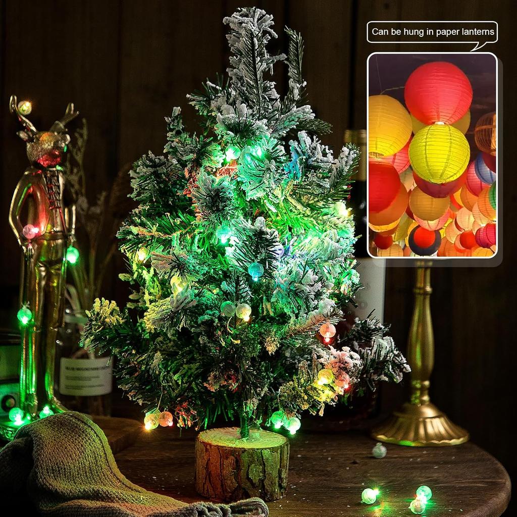 100 шт. Шариковые фонарики с длительным временем работы, мини-шариковые фонарики для бумажных фонариков, воздушных шаров, вечеринок, свадеб, дней рождений и фестивалей, рождественские декоративные огни