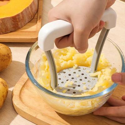 1 шт. Ручная картофеледавилка, Картофеледавилка, Прочный пластиковый ручной инструмент для пюрирования, Кухонный инструмент для измельчения овощей и фруктов, Измельчитель G Press