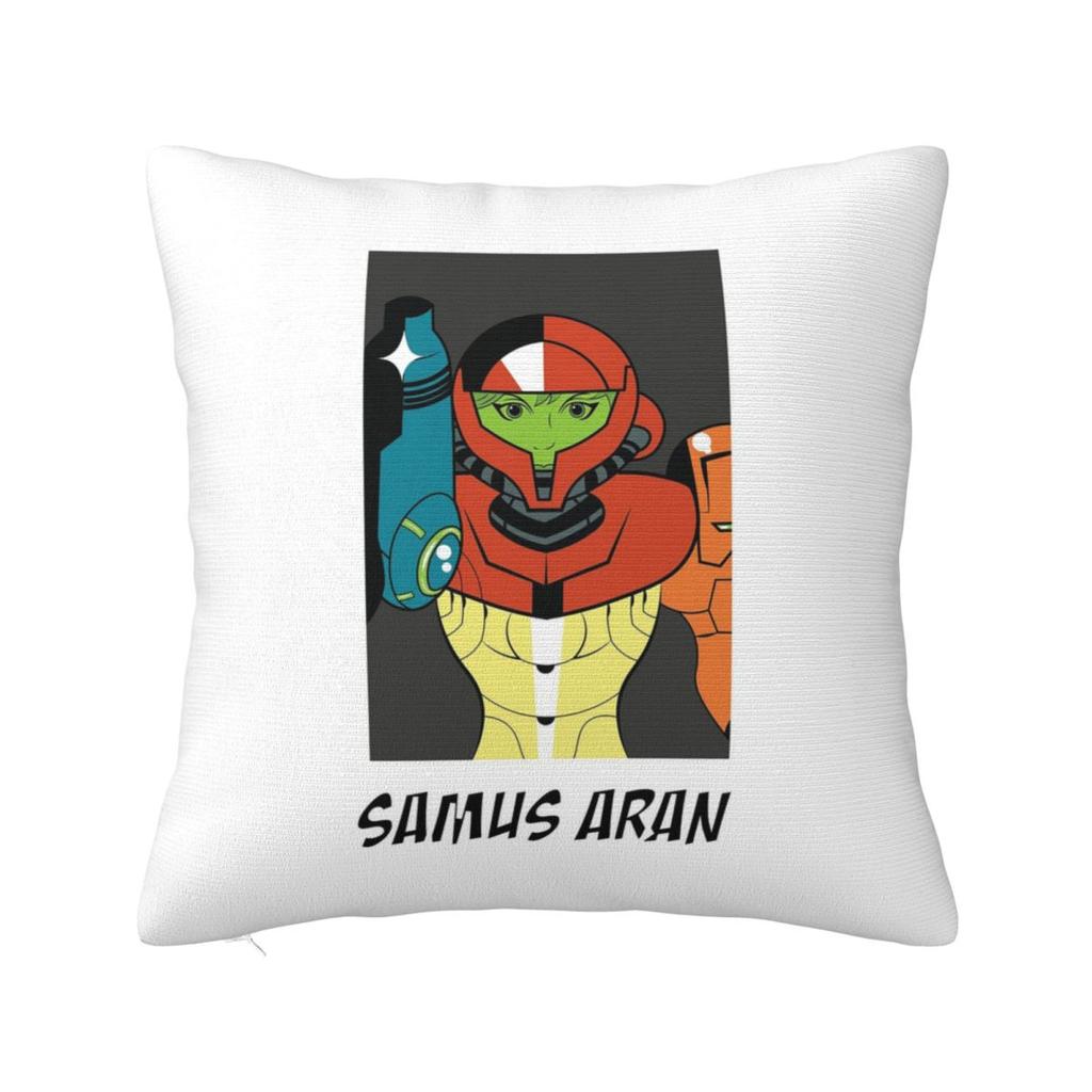 Metroid Samus Aran Square Pillowcase Cushion Cover Pillow Case Throw Pillow Cover for Home Sofa Living Room