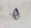 Marquise Amethyst Ring: 925 Sterling Silver Minimalist Boho Jewelry