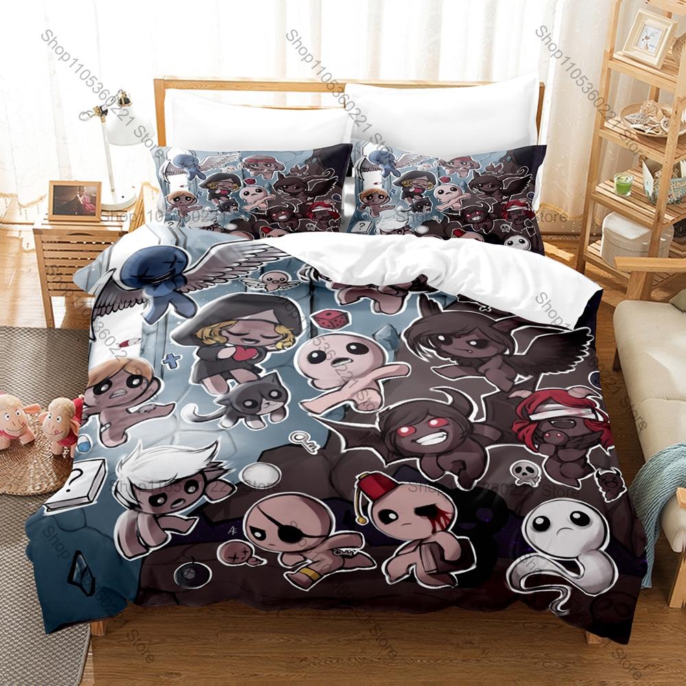 Постельное белье с тематикой The Binding of Isaac Новый комплект с пододеяльником Декор для спальни Дома для Мальчиков-Геймеров Взрослых