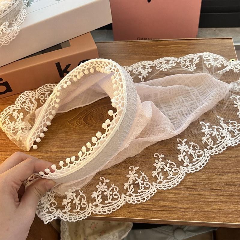 Lace Triangle Hair Scarf Headscarf Elegant Headwear Ins Women Head Coverings