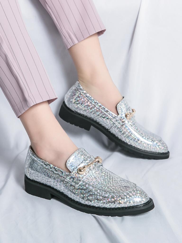 Модная мужская повседневная обувь 38-46 Модные и классические стили Ночные клубы и парикмахеры Блестящая повседневная обувь Лето Горячие продажи Новинка