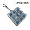 Fidget Keychain Nine Button Press Key Toy Light Up Keychains Stress Relief Keyboard for Kid Bag Keys Decoration Gift Accessory