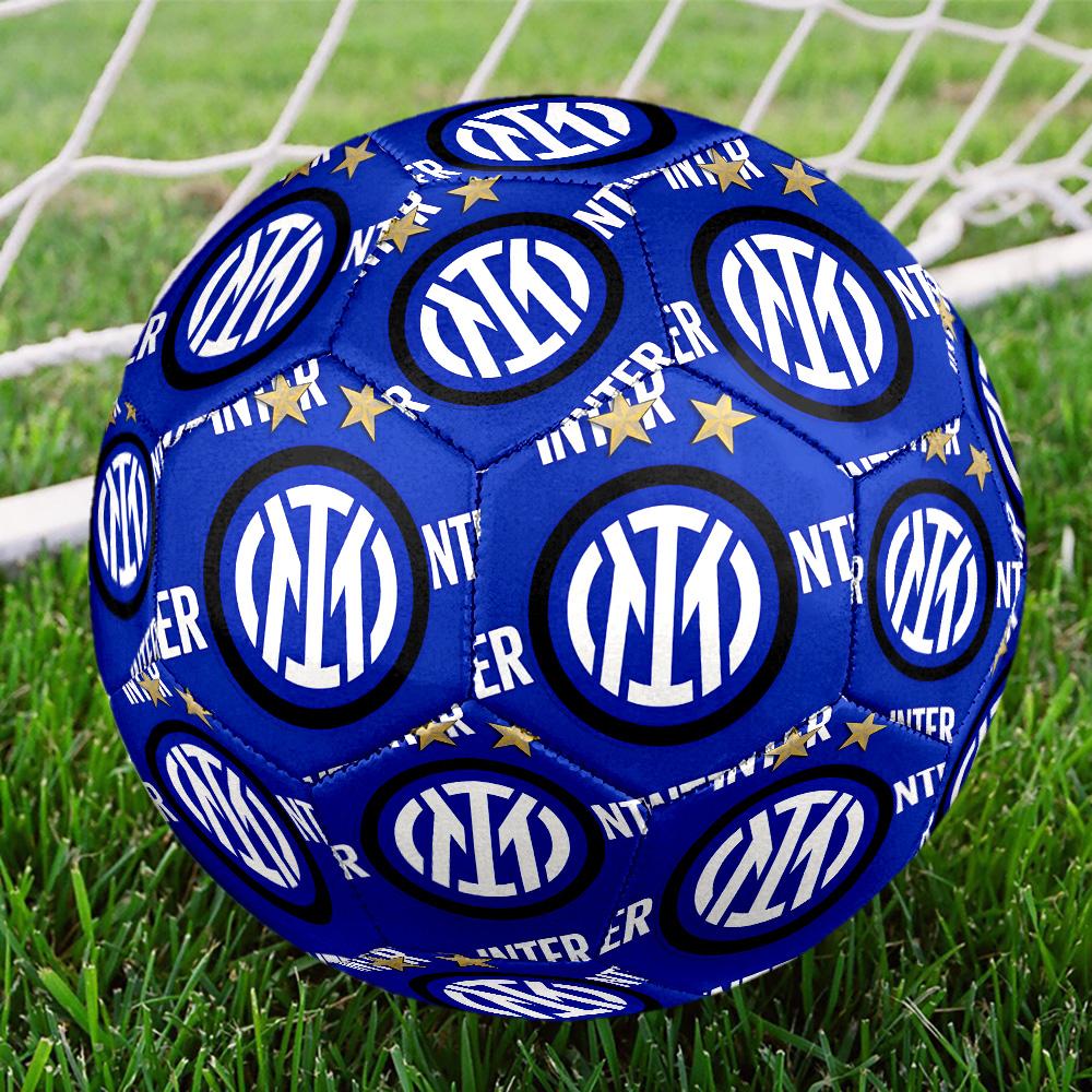 Inter. Italy-1 Indoor Soccer Ball Colorful All Ages Machine Stitched PVC Competition Ready Durable High-Bounce SIZE 5 Football.