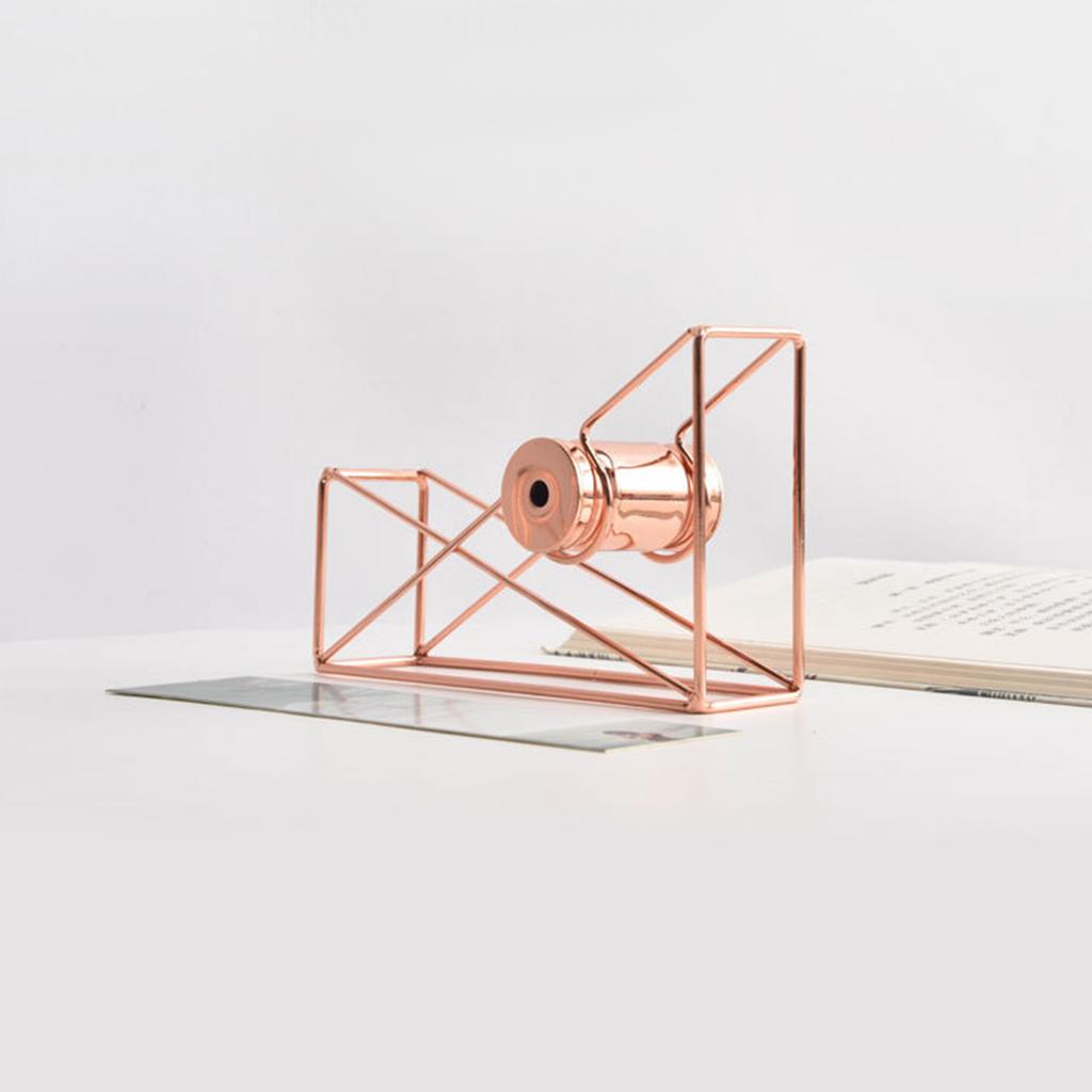 Металлический диспенсер для ленты, розовое золото, настольный резак для клейкой ленты, офисные принадлежности, украшение стола для