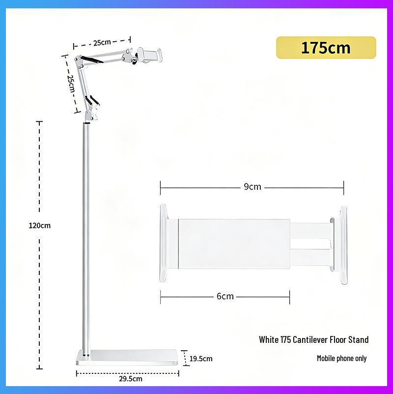 Adjustable Cantilever Mobile Holder: Portable Bedside & Floor Stand for Phones & Tablets