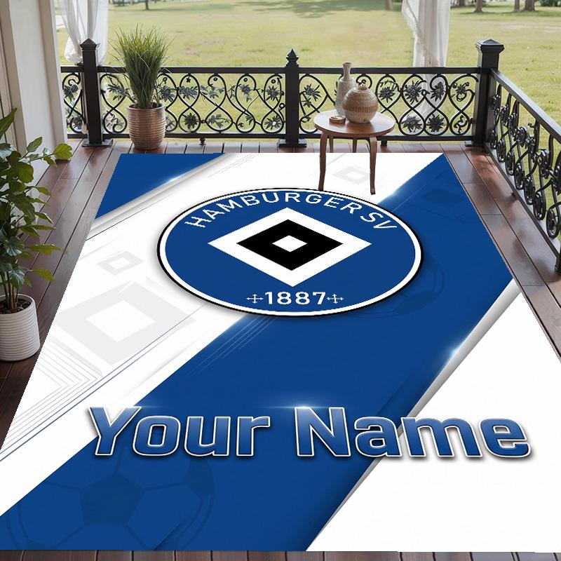 Custom Text Printed Rug Hamburger SV Non Slip Floor Carpet For Home Room Decor