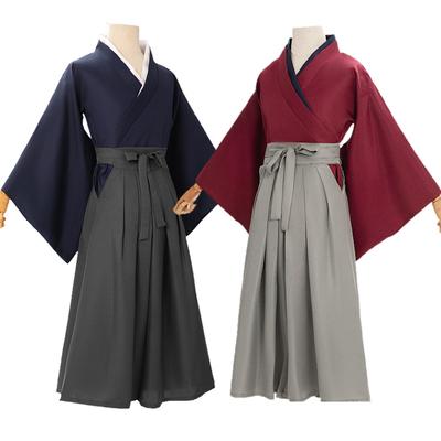 Rurouni Kenshin Himura Kenshin Косплей Костюм Кендо Кимоно для Comic Con и Хэллоуина Косплей Одежда