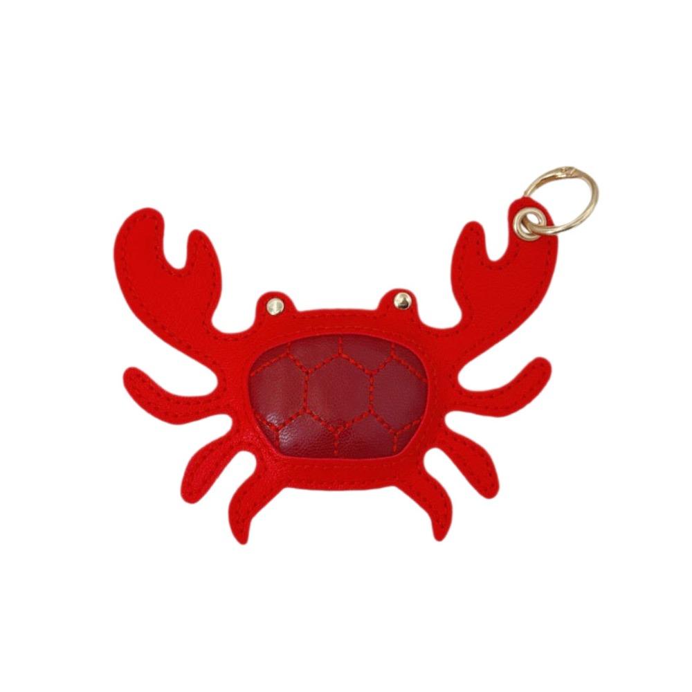 Cute Pu Crab Keychain Summer Bag Charm Multi-color Pu Leather Lobster Pendant Bag Ornament