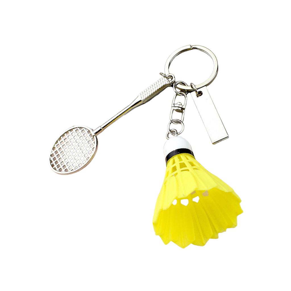 Creative Badminton Racket Keychain Alloy Key Holder Accessory for Sports Enthusiasts and Fashionable Everyday Use