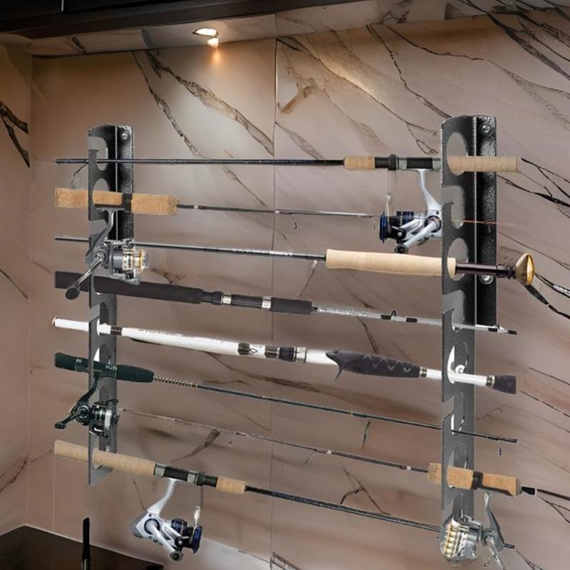 Fishing Rod Holder Wall Ceiling Fishing Rod Storage Rack Horizontal Fishing Rod Overhead Hanger Fishing Rod Holder Stand