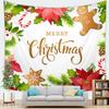 Счастливого Рождества, рождественские украшения, гобелен с принтом, украшение для дома, гостиной, спальни, стены, полиэстеровый гобелен
