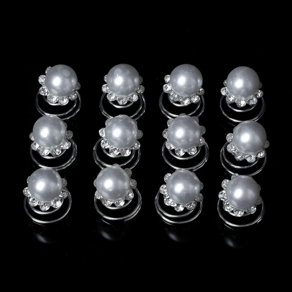 12 шт. модные свадебные хрустальные стразы спиральные заколки-зажимы для волос головной убор невесты шпильки для волос