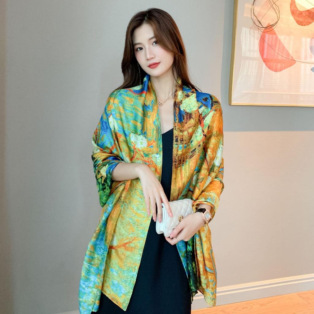 Elegant Ladies Air-conditioning Room Large Shawl Seaside Holiday Sunscreen Sarongs