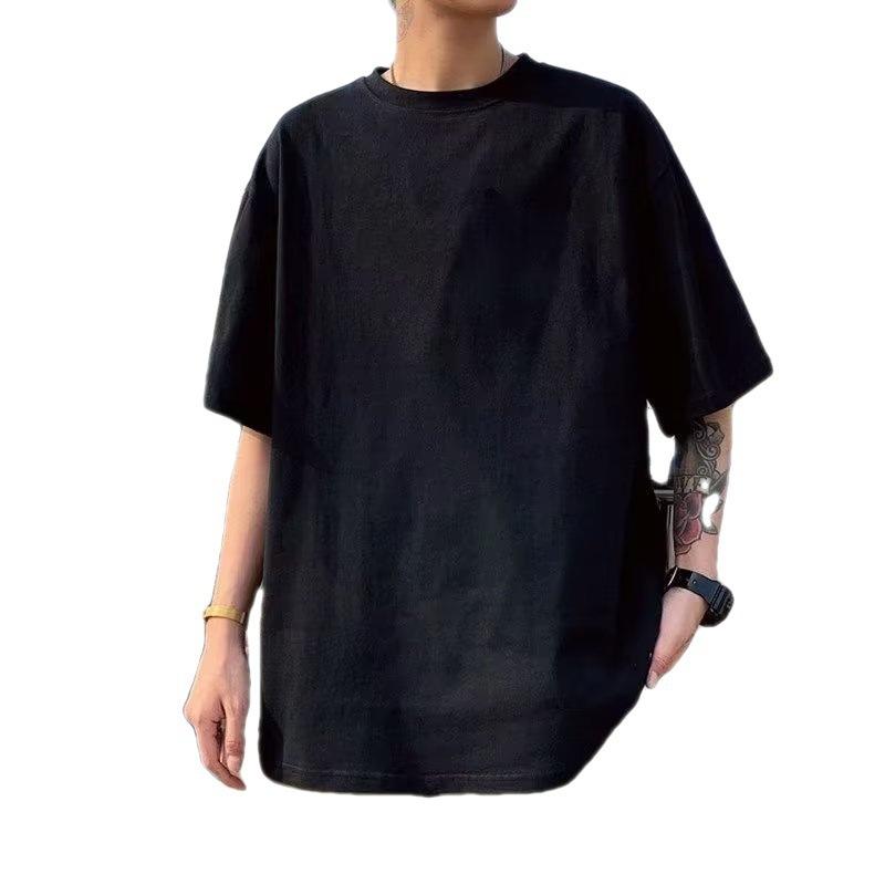 Мужские футболки летние с коротким рукавом однотонные футболки топы повседневные повседневные свитера спортивные топы