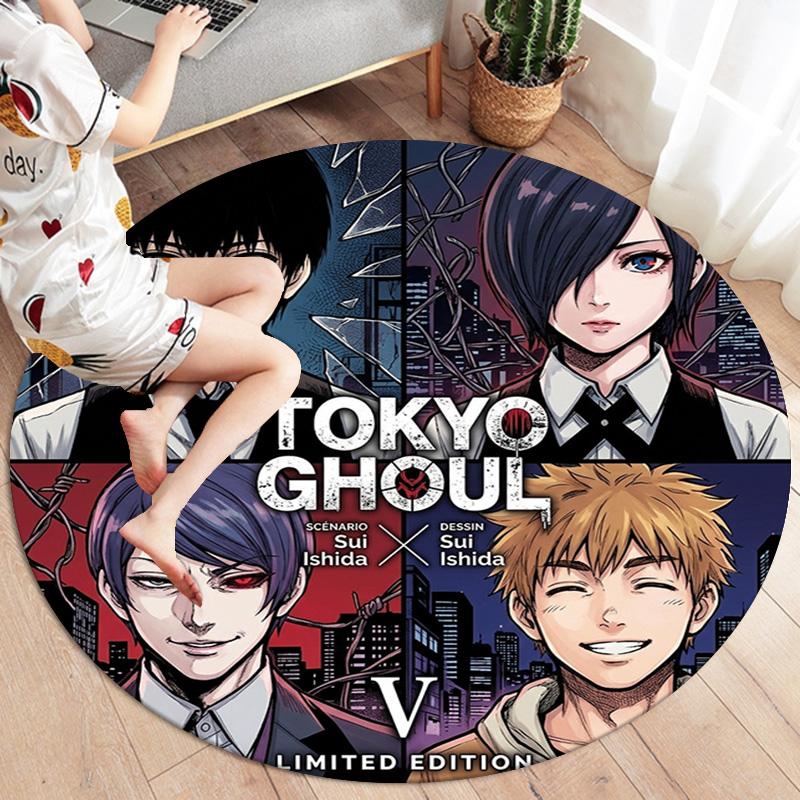 Ковер Tokyo Ghoul Круглый Ковер Ковер Для Гостиной Спальни Дивана Игровой Комнаты Декор Нескользящий Коврик Для Пола