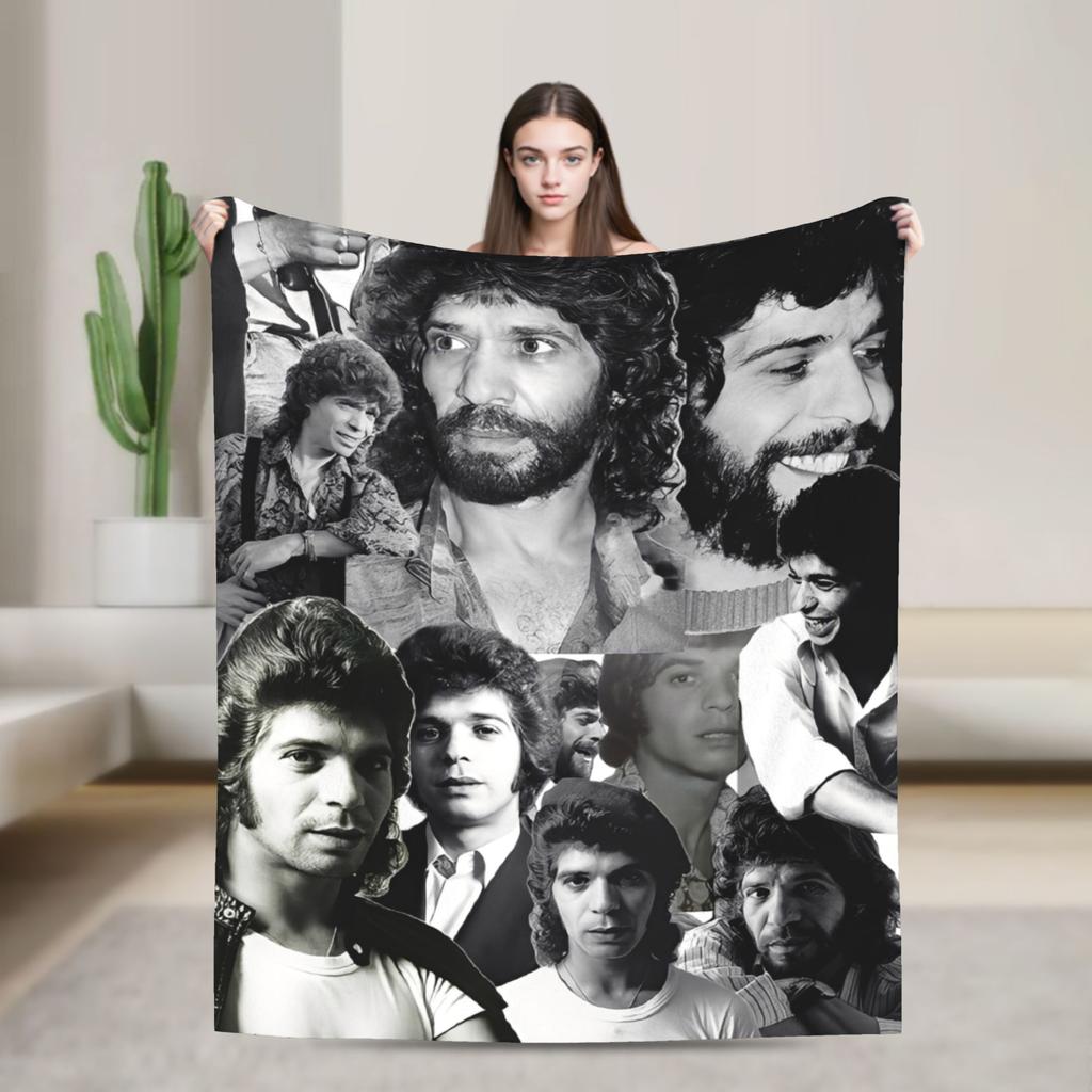 Camarons De La Isla Flamenco Singer Wool Fashion Blanket Music Rock Funny Throw Fashion Blanket for Home 125*100cm Ultra-Soft
