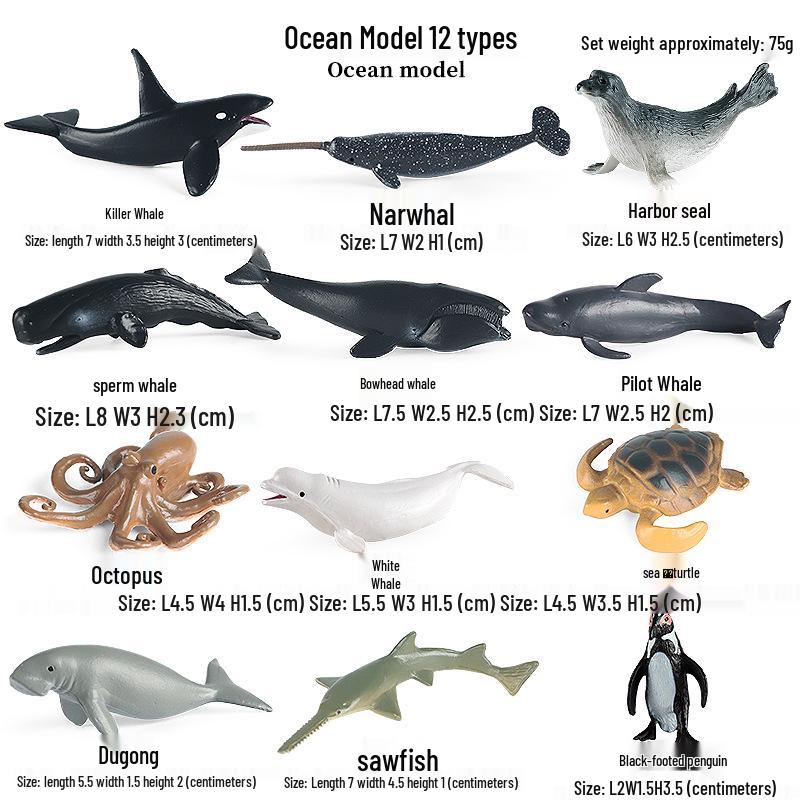 Набор моделей диких животных Арктики: Белый медведь и пингвин