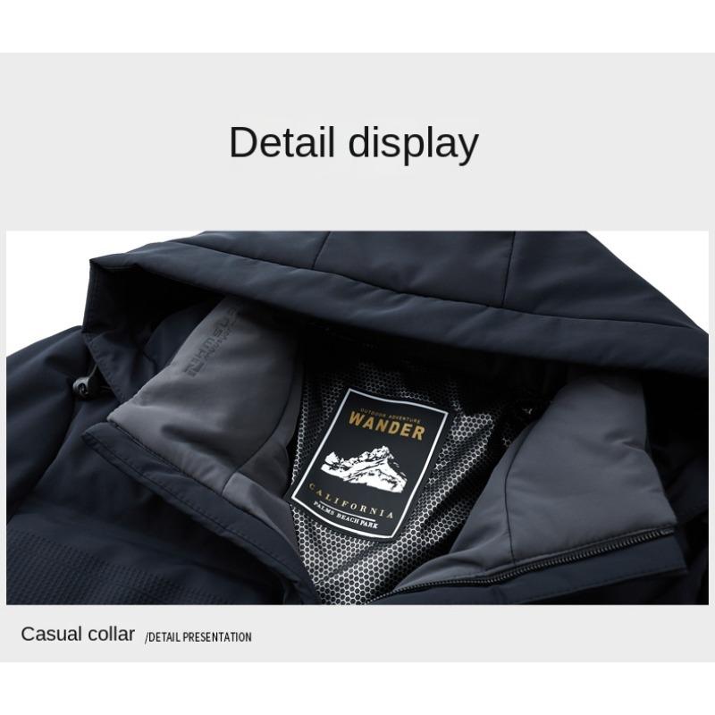 Winter Men's Short and Thick Oversized Down Jacket with Detachable Hat for Middle-aged and Young Men, White Duck Down Loose Warm Jacket