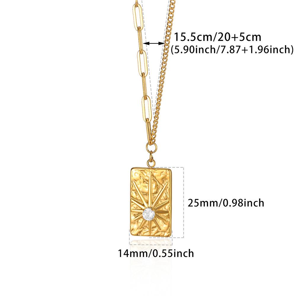 Европейская и американская мода Женское ожерелье из нержавеющей стали - Модная роскошная цепочка на ключицу для повседневной носки