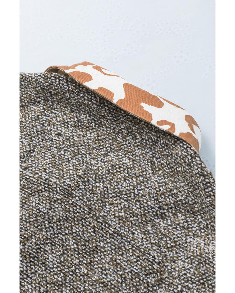 Azura Exchange Лоскутная куртка-рубашка на пуговицах