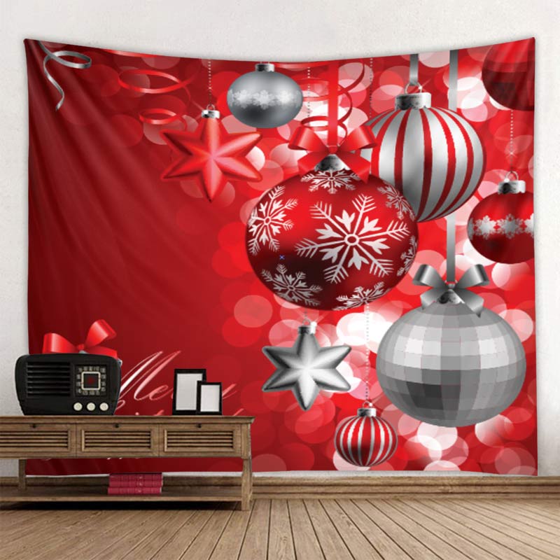 Рождественский полиэфирный настенный фон с принтом для гостиной, спальни, домашнего декора, гобелен Tapisserie de Noël