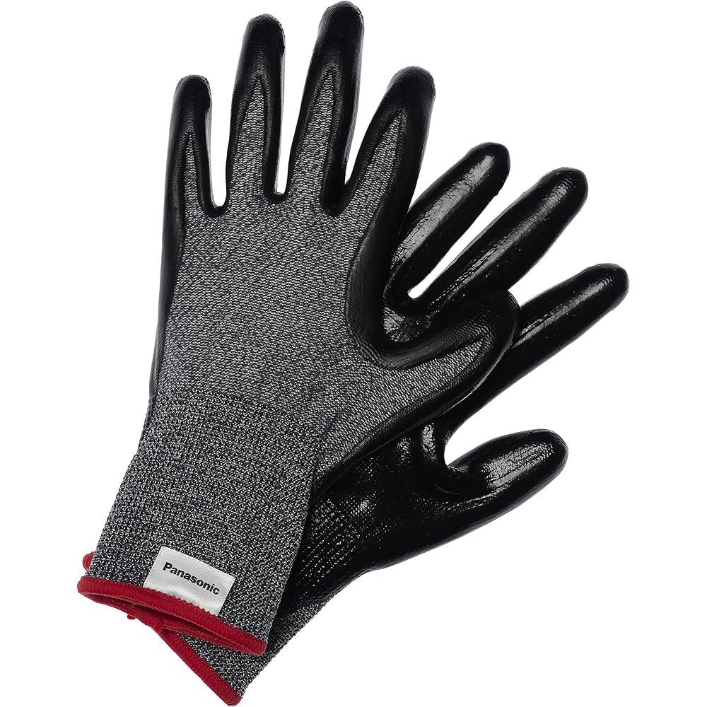 Panasonic Tungsten Cut-Resistant Gloves M Size Rubber Coated Palm Level F Washable WKTG1MH1AX