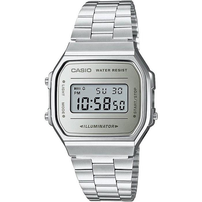 Casio Цифровые часы Винтажная серия A168WEM-7 Серебряное зеркало