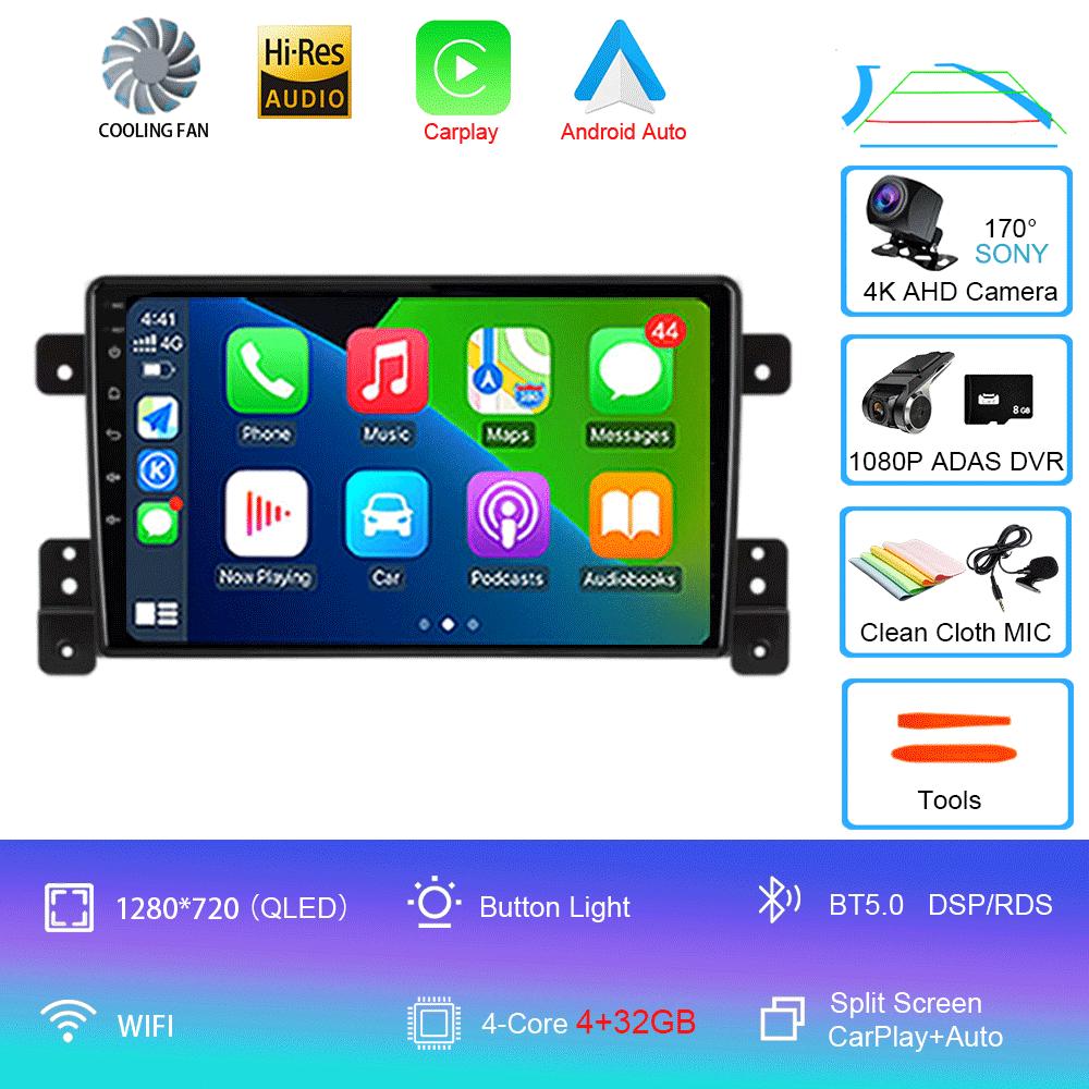 Android 14 для Suzuki Grand Vitara 3 2005-2012 2013 2014 2015 2 Din автомобильный радиоприемник стерео мультимедиа видеоплеер навигация Carplay