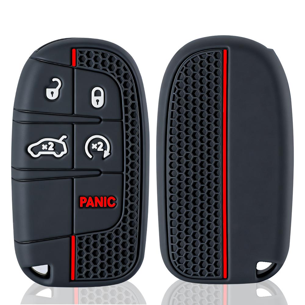 Силиконовый чехол для автомобильного ключа для Dodge Ram Charger Journey Durango Jeep Grand Cherokee Chrysler Keyless Fob Shell Holder