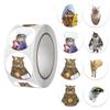 500pcs/roll Round Cat Funny Label Stickers for Packaging Phone Cases Suitcases Laptops Ins Hot Expression Stickers