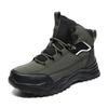 New Men Large Sneakers Winter Snow Boots Warm Fur Waterproof Leather Outdoor Mountain Shoes Tactical Footwear Black Combat Boots