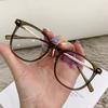 Cold Brown Glasses, Myopic Women Can Be Equipped With Degree Lenses, Anti-Blue Light, Plain Face, Large Frame, Eye Frame, Small Face