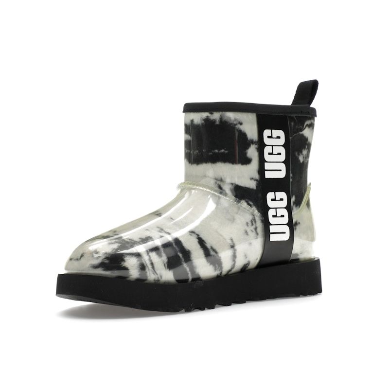 UGG Классический прозрачный мини-ботинок мраморный белый черный (Женский) Женские кроссовки 1120778-BLK