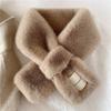 Faux Rabbit Fur Women Winter Scarves Fake Collar Cross Scarf Simple Plush Scarf  Autumn Winter