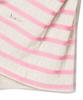 BEYOND CLOSET [Collection Line] Lux Cotton Stripe Henley Neck Short Sleeve Knit Pink