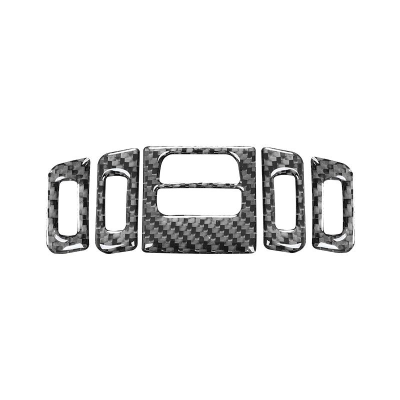 Для BMW E90 E92 E93 5 шт. Наклейка из углеродного волокна для салона автомобиля, центральный воздуховод, приборная панель, динамик, панель, декор, аксессуары